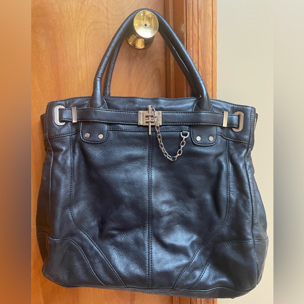 Rachel Zoe Black Leather Satchel Bag
